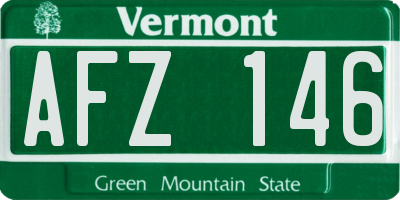 VT license plate AFZ146