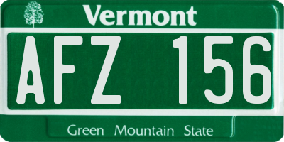 VT license plate AFZ156