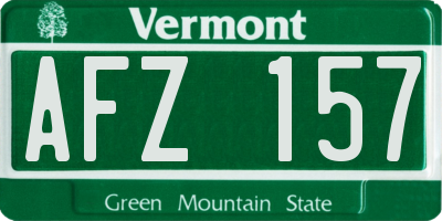 VT license plate AFZ157