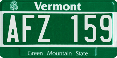 VT license plate AFZ159