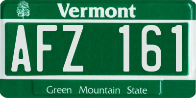 VT license plate AFZ161
