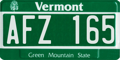VT license plate AFZ165