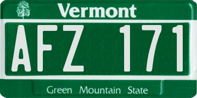 VT license plate AFZ171