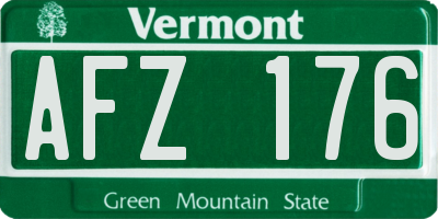 VT license plate AFZ176