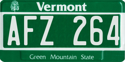 VT license plate AFZ264