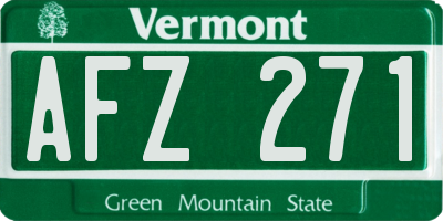 VT license plate AFZ271