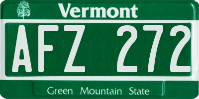 VT license plate AFZ272