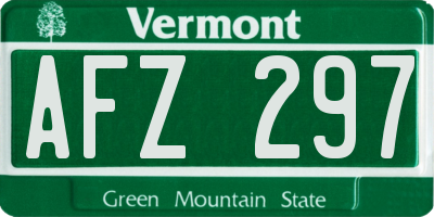 VT license plate AFZ297