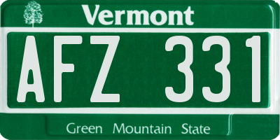 VT license plate AFZ331