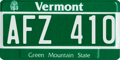 VT license plate AFZ410