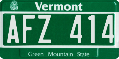 VT license plate AFZ414