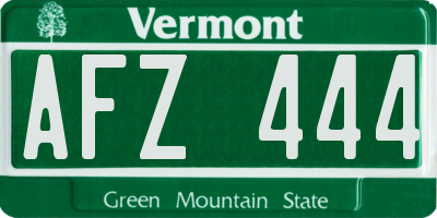 VT license plate AFZ444