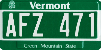VT license plate AFZ471