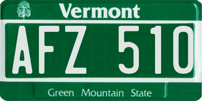 VT license plate AFZ510