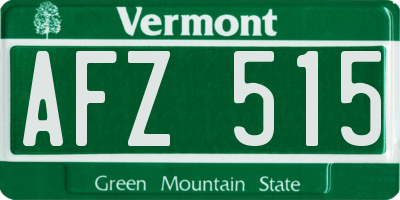 VT license plate AFZ515