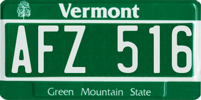 VT license plate AFZ516