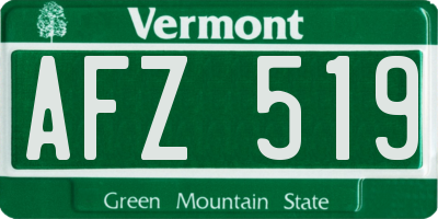 VT license plate AFZ519