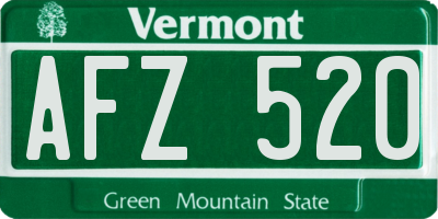 VT license plate AFZ520