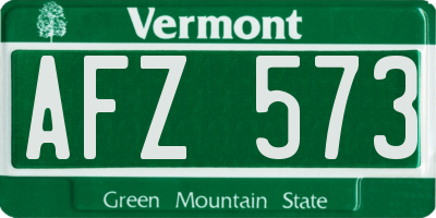VT license plate AFZ573