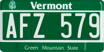 VT license plate AFZ579