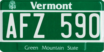 VT license plate AFZ590