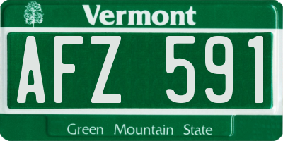 VT license plate AFZ591
