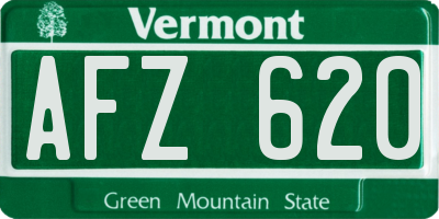 VT license plate AFZ620