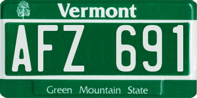 VT license plate AFZ691