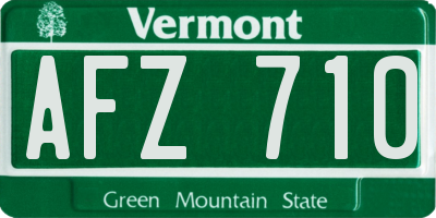 VT license plate AFZ710