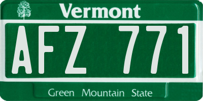 VT license plate AFZ771
