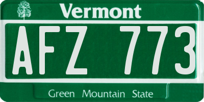VT license plate AFZ773
