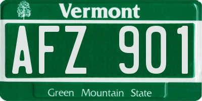 VT license plate AFZ901