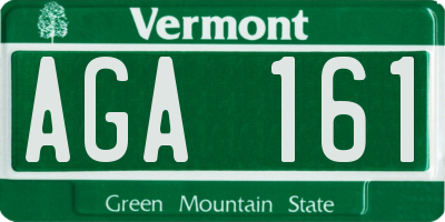 VT license plate AGA161