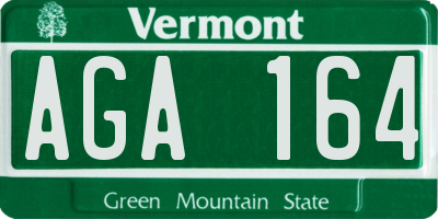 VT license plate AGA164