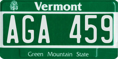 VT license plate AGA459