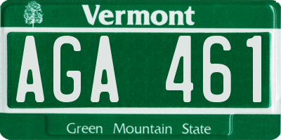 VT license plate AGA461