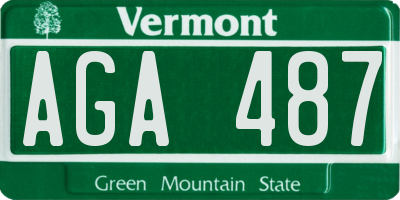 VT license plate AGA487