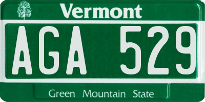 VT license plate AGA529