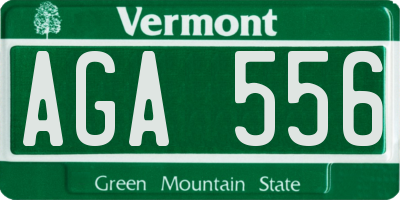 VT license plate AGA556