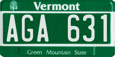 VT license plate AGA631