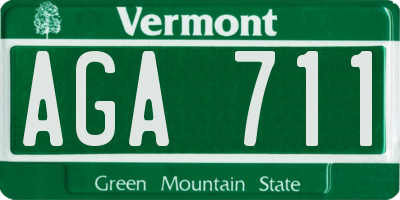 VT license plate AGA711