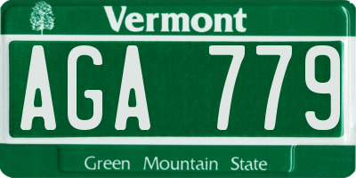 VT license plate AGA779