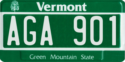 VT license plate AGA901