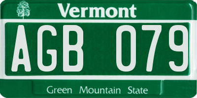 VT license plate AGB079