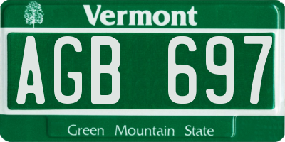 VT license plate AGB697