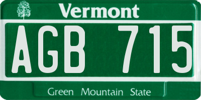 VT license plate AGB715