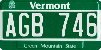 VT license plate AGB746