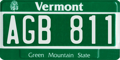 VT license plate AGB811