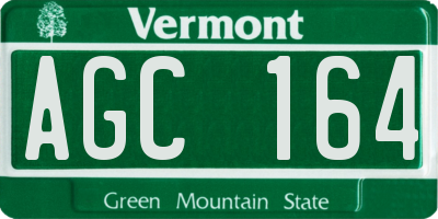 VT license plate AGC164