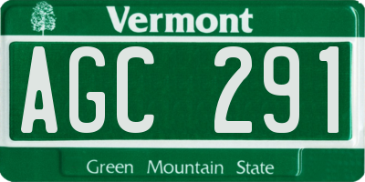VT license plate AGC291